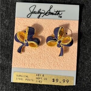 Jaclyn Smith Shamrock/Clover/Bow Earrings
